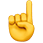 Emoji White Up Pointing Index